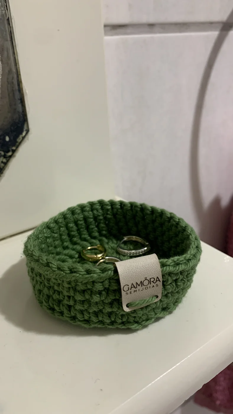 Mini porta joia de Crochê💚 - foto 2